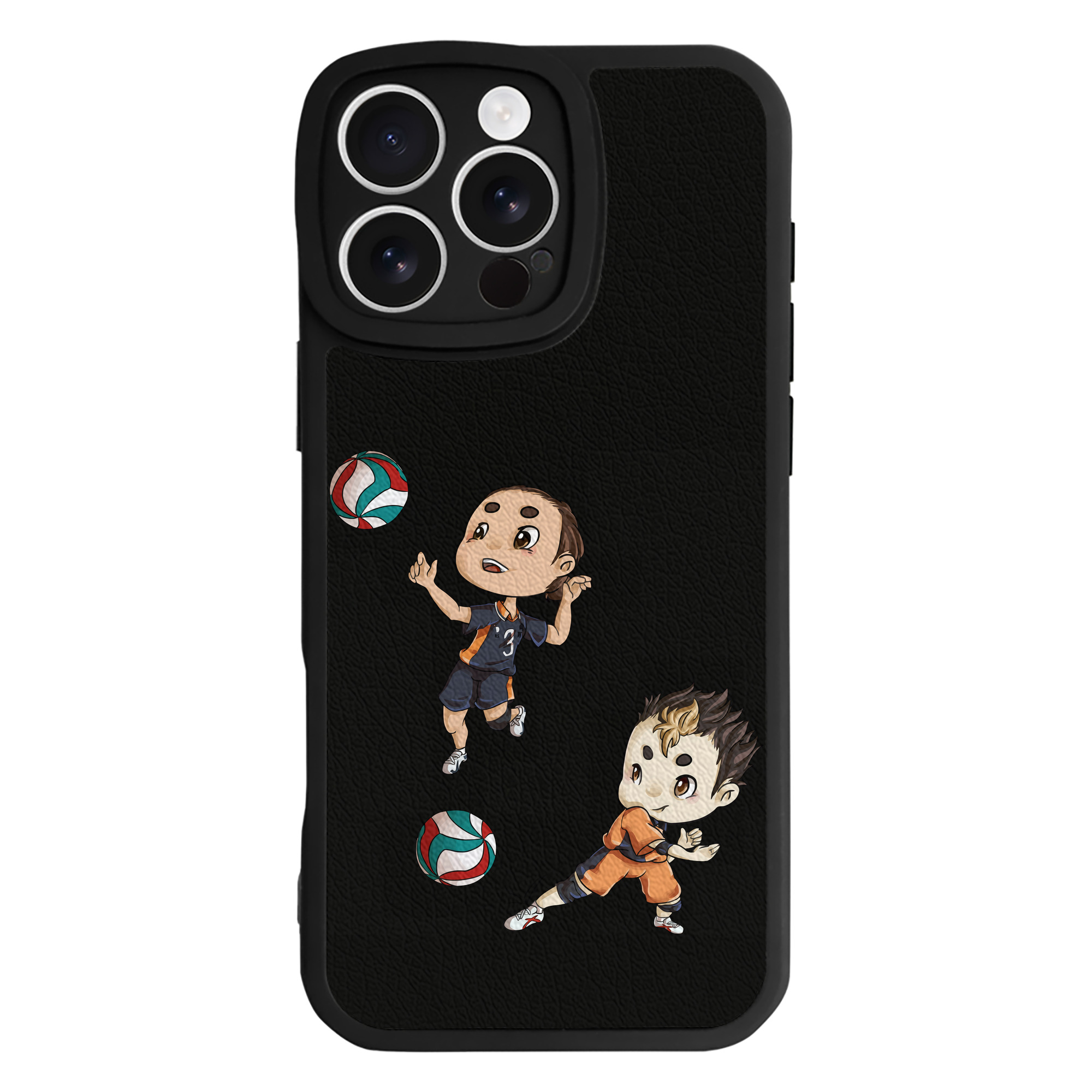 （画像用） ハイキュー!! Haikyu!! 【iPhone 16シリーズ対応】シリコンスマホケース（レザー調） 材質：シリコン